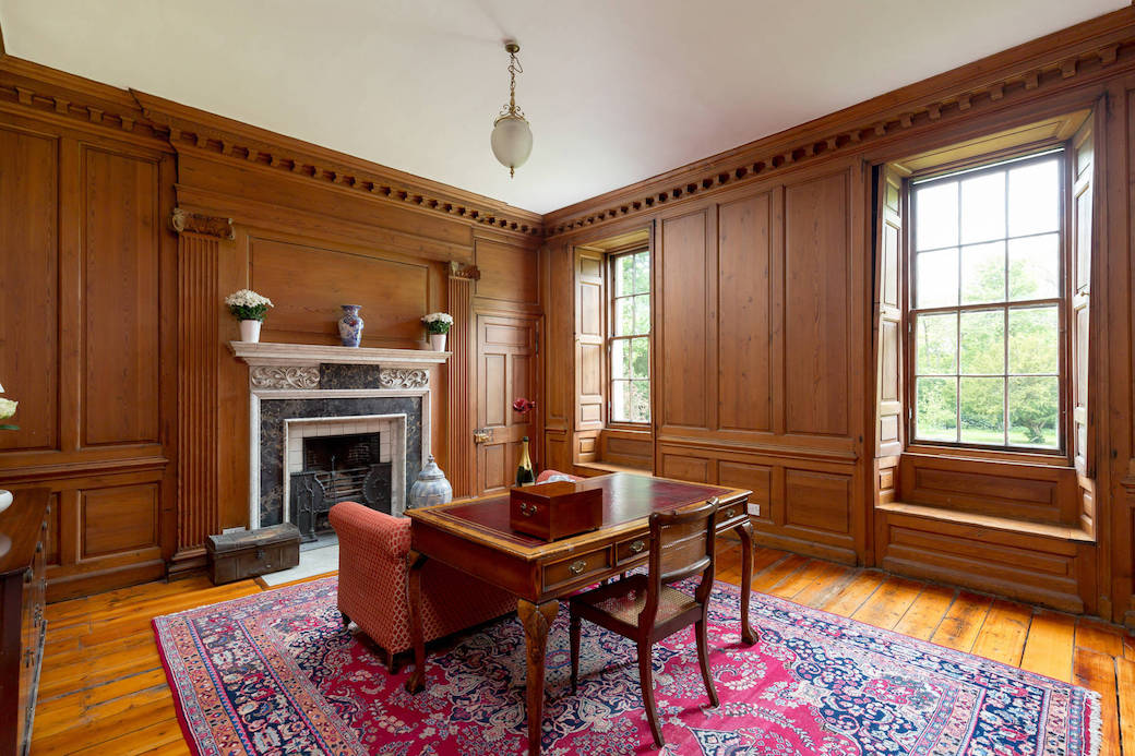 Drylaw House, Edinburgh, listed with Coulters; photo by Square Foot Media.