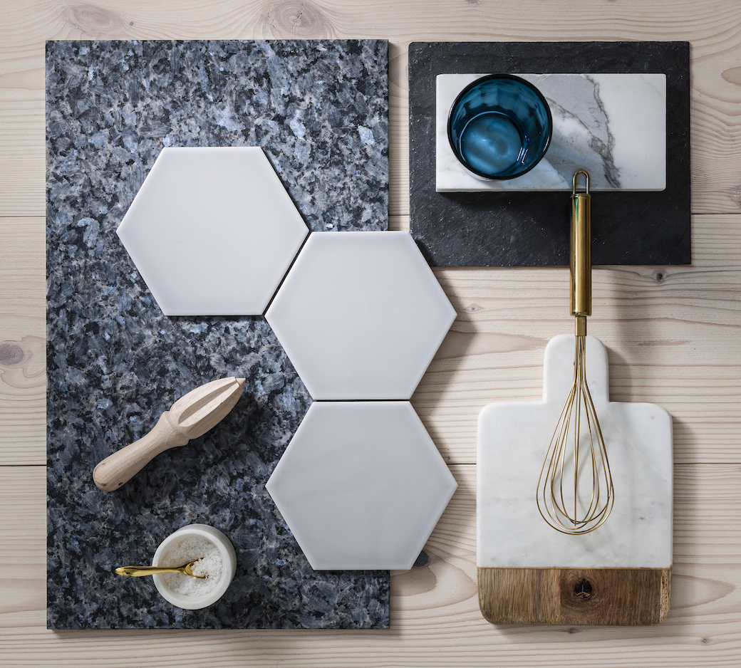 Savoy hexagon tiles by Gemini Tiles